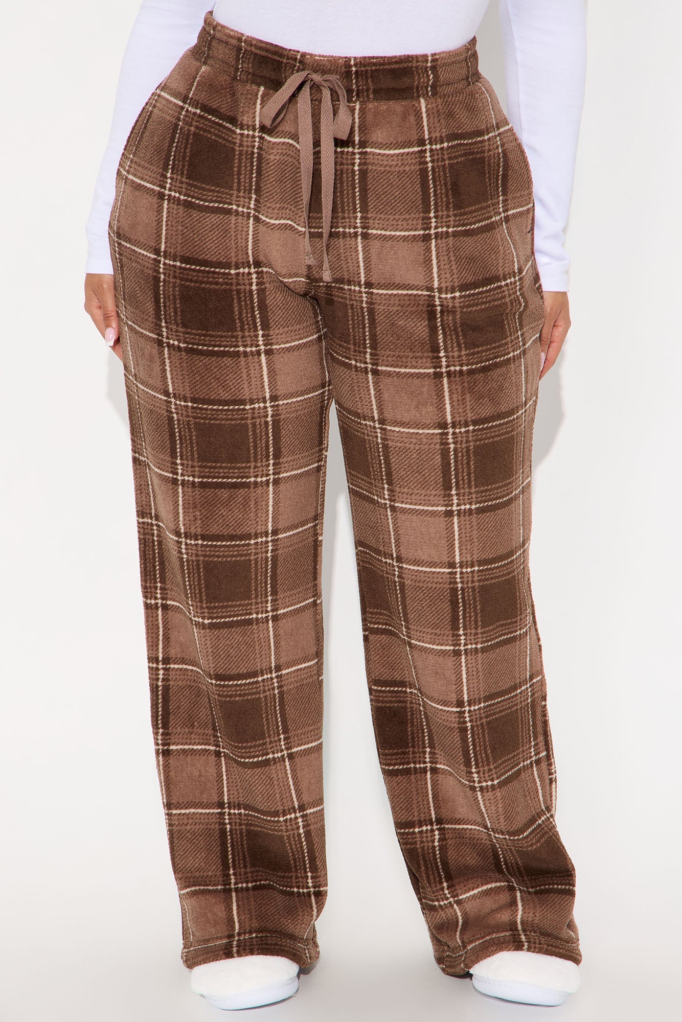 Morning Coffee Matching Family Plush PJ Pants - Chocolate