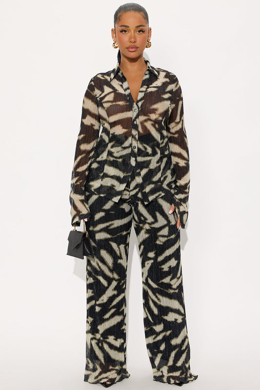 Noelle Pant Set - Black/combo