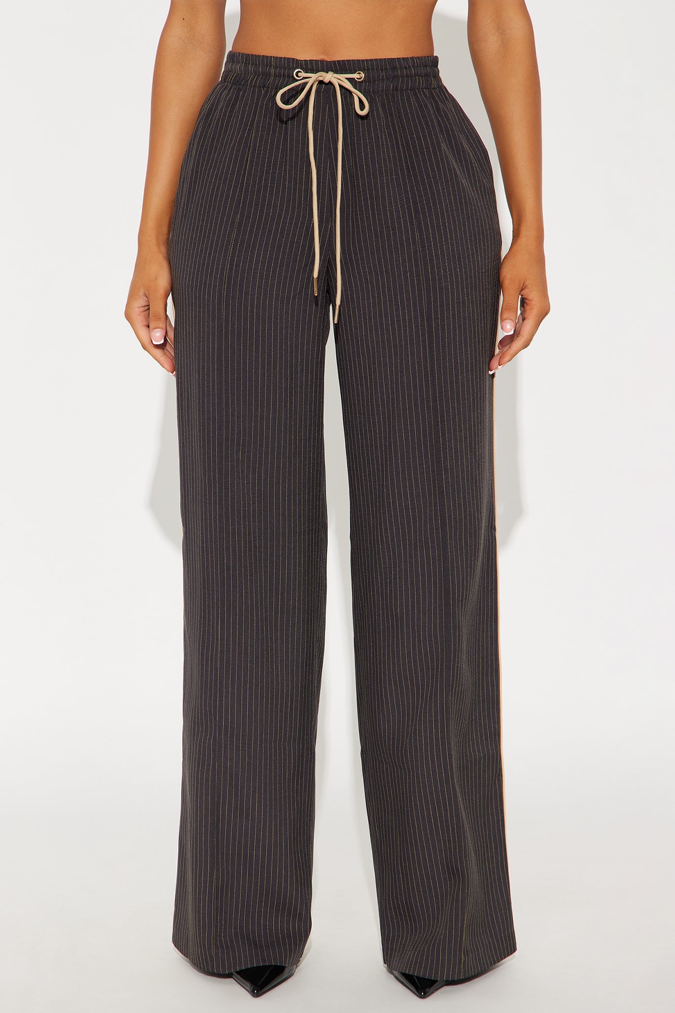 Iman Pinstripe Trouser Pant 32″ - Charcoal/combo