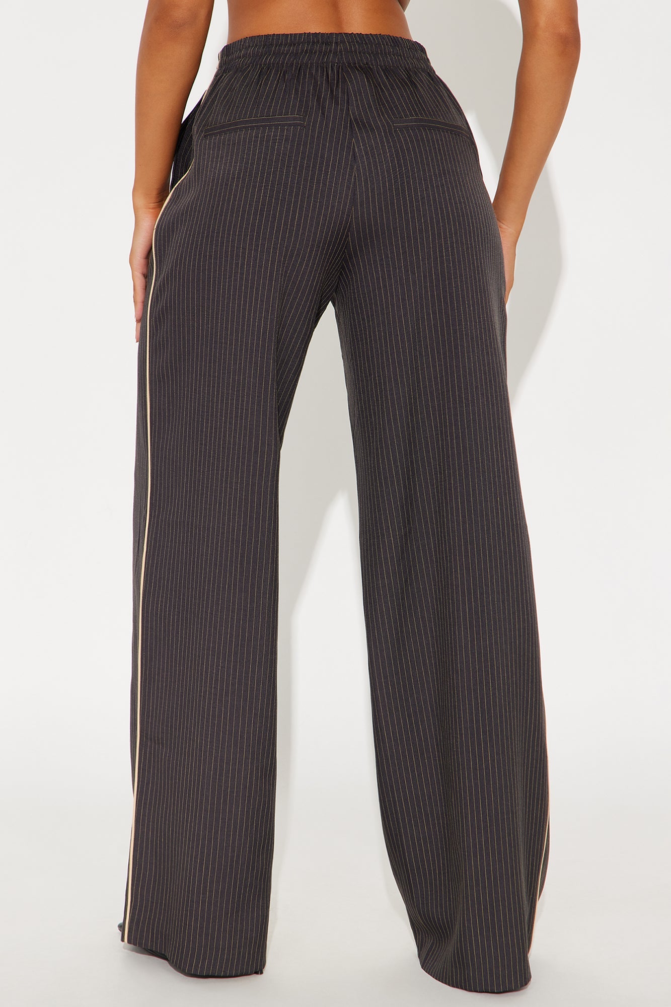 Iman Pinstripe Trouser Pant 32″ - Charcoal/combo