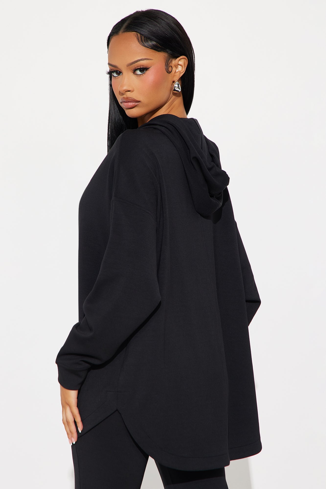 Sarah Ultra Soft Zip Up Hoodie - Black