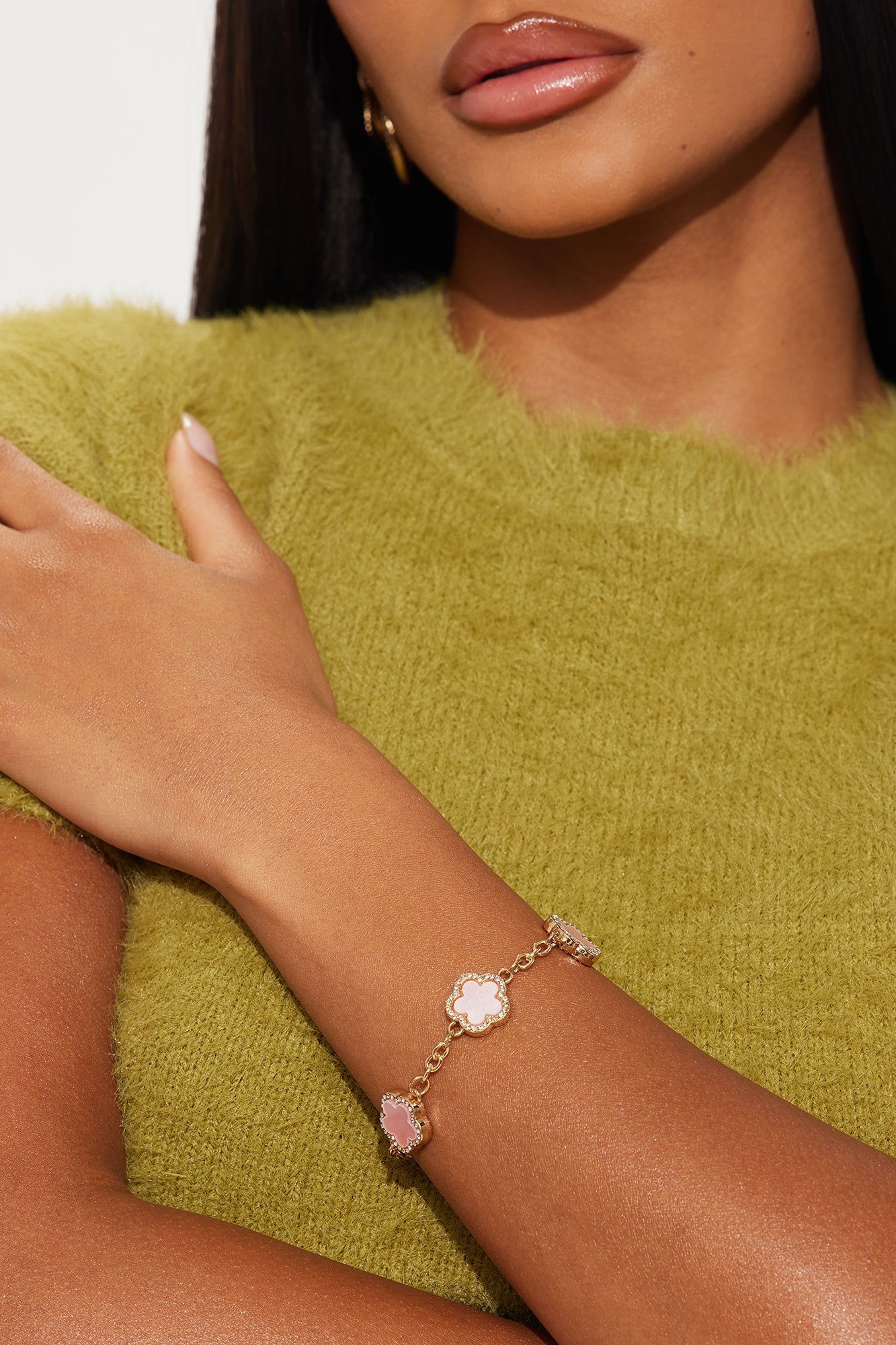 My Clover Chain Bracelet - Pink