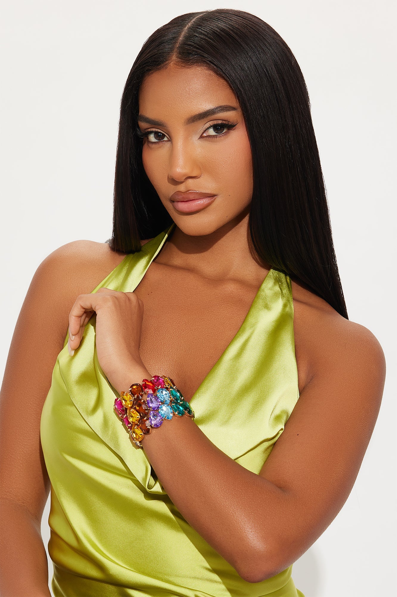 If Anything 3 Piece Jeweled Bracelet Set - Multi Color