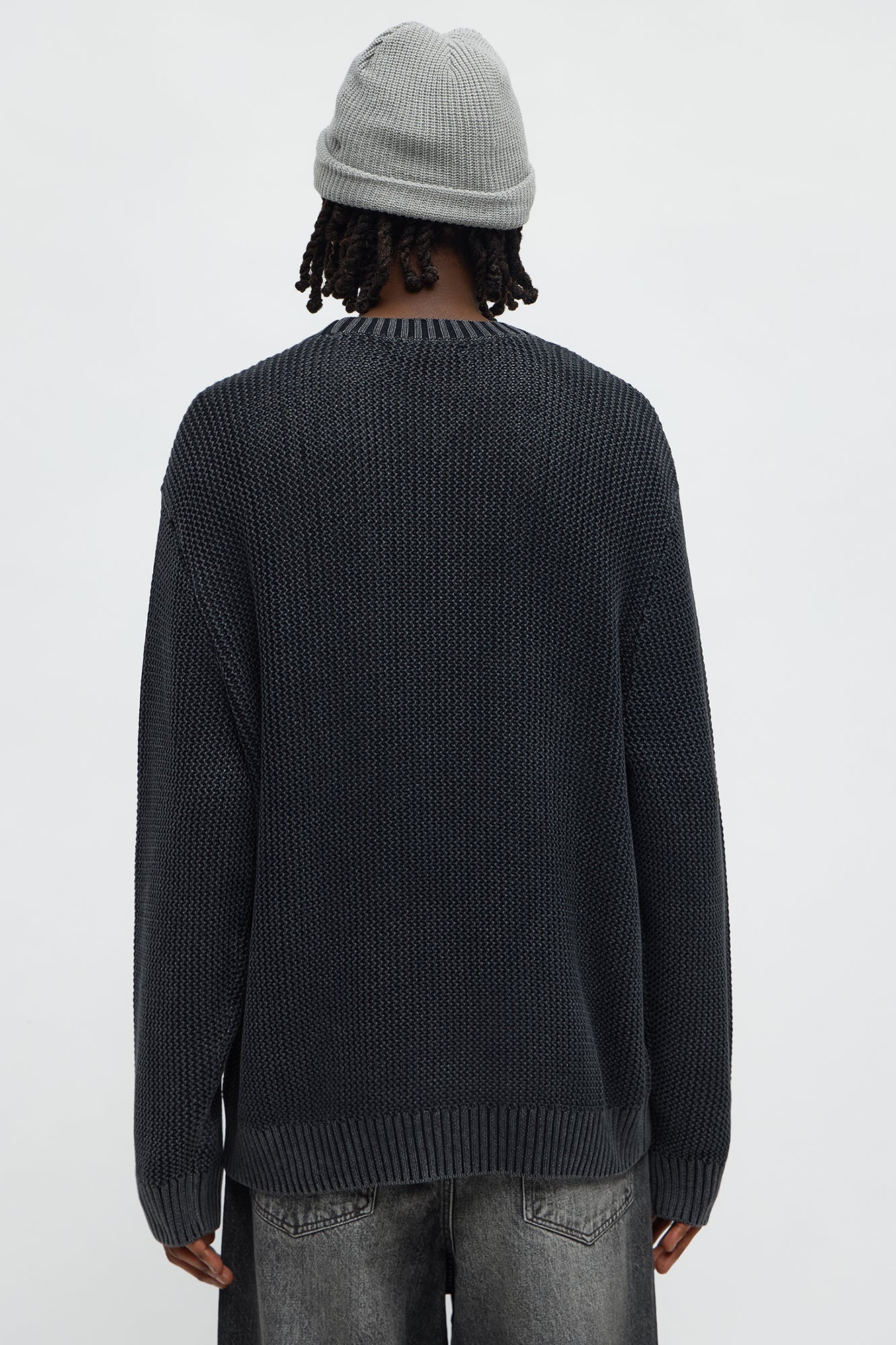Morning Brew Crewneck Sweater - Black Wash