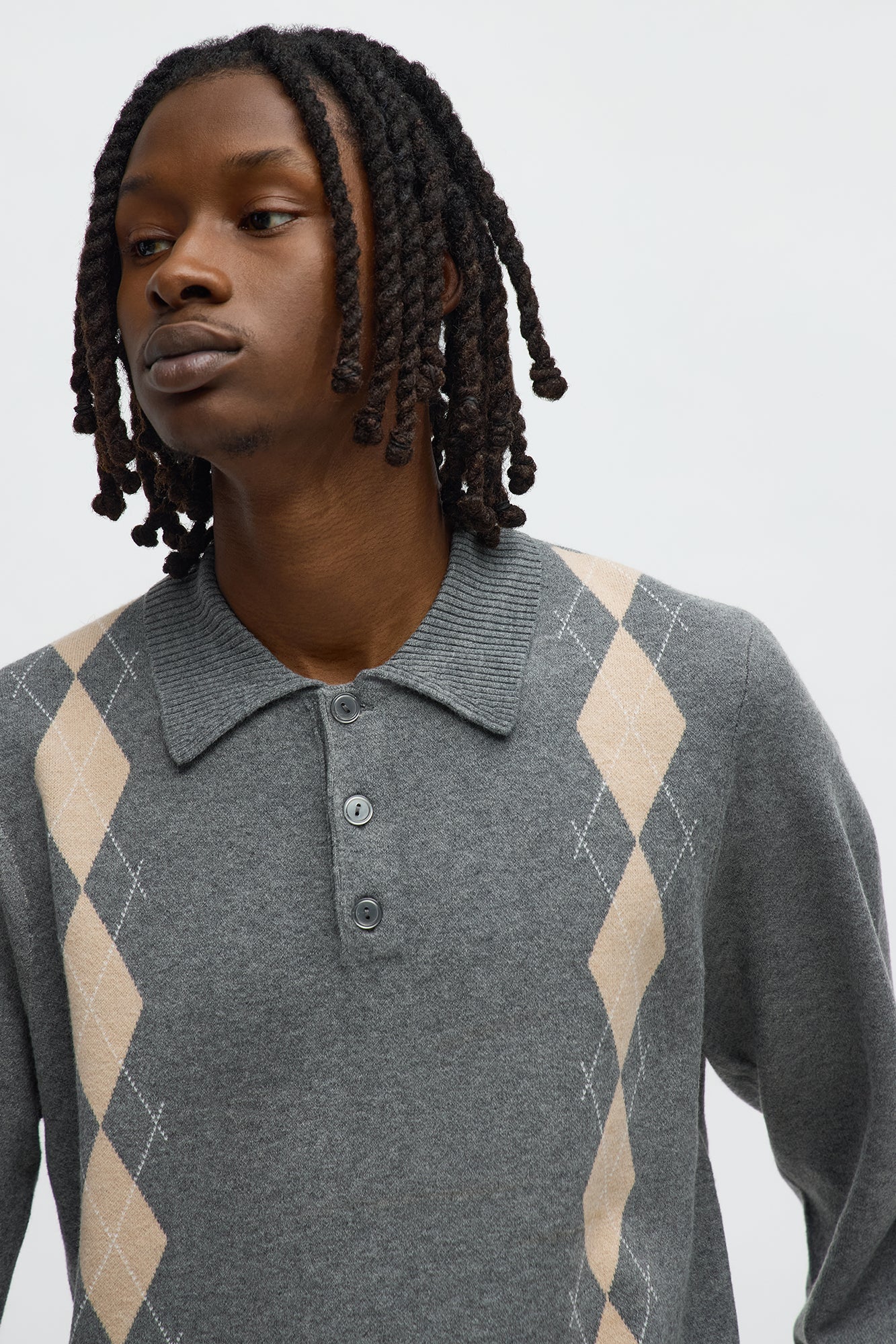 Edwin Polo Sweater - Dark Grey