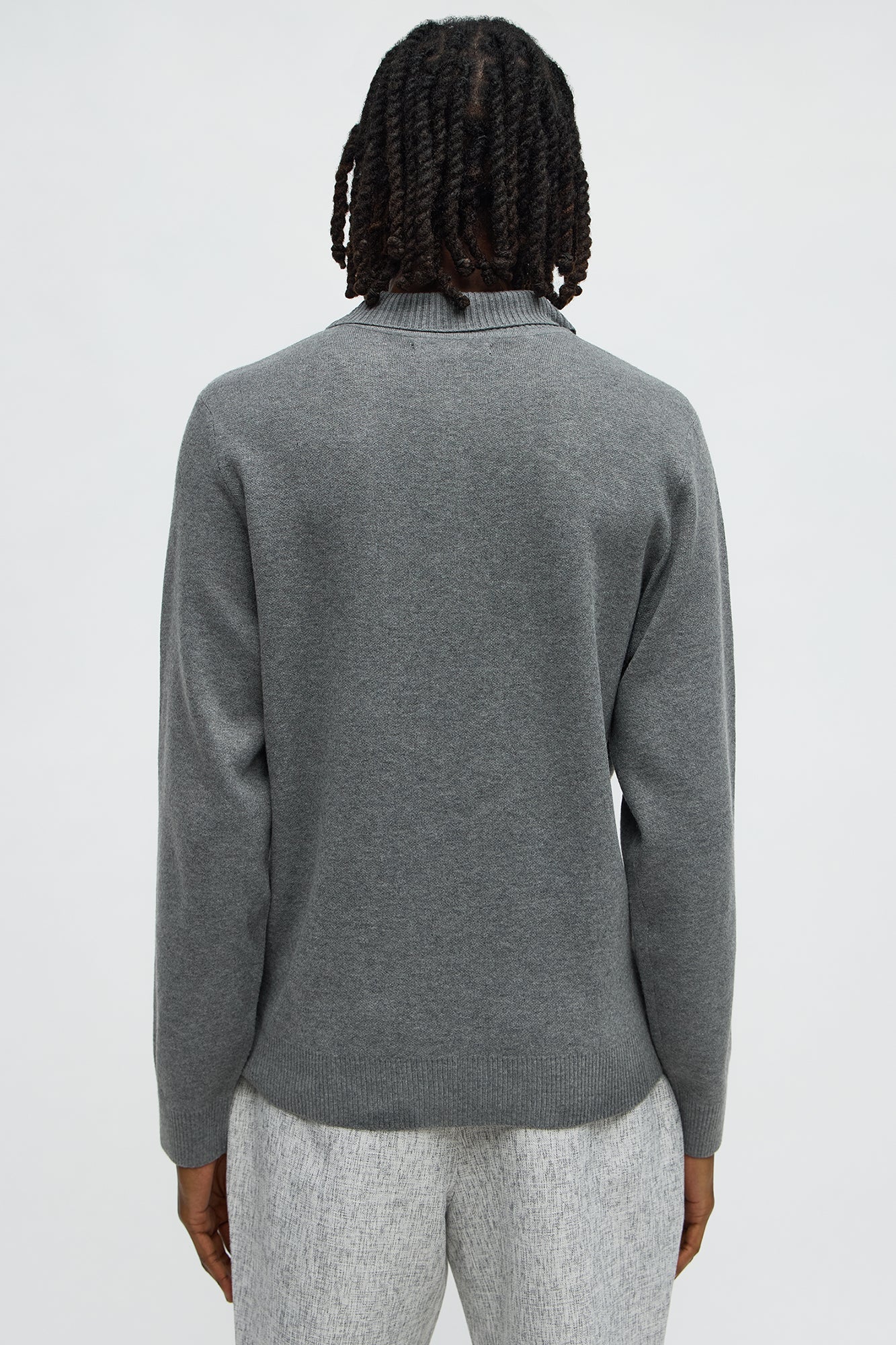 Edwin Polo Sweater - Dark Grey