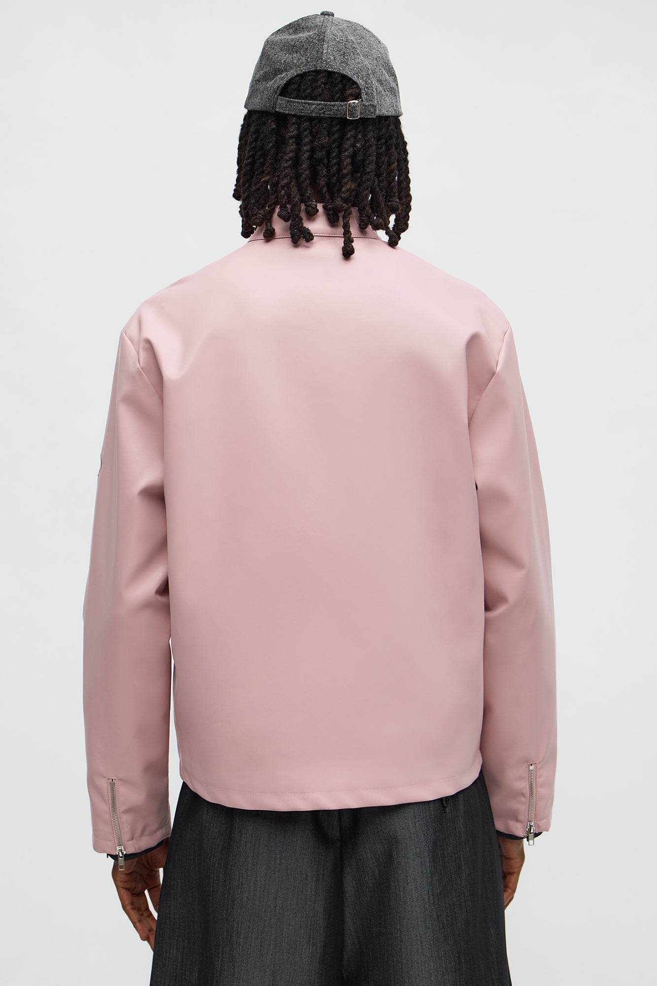 Faux Leather Racing Club Moto Jacket - Pink/combo