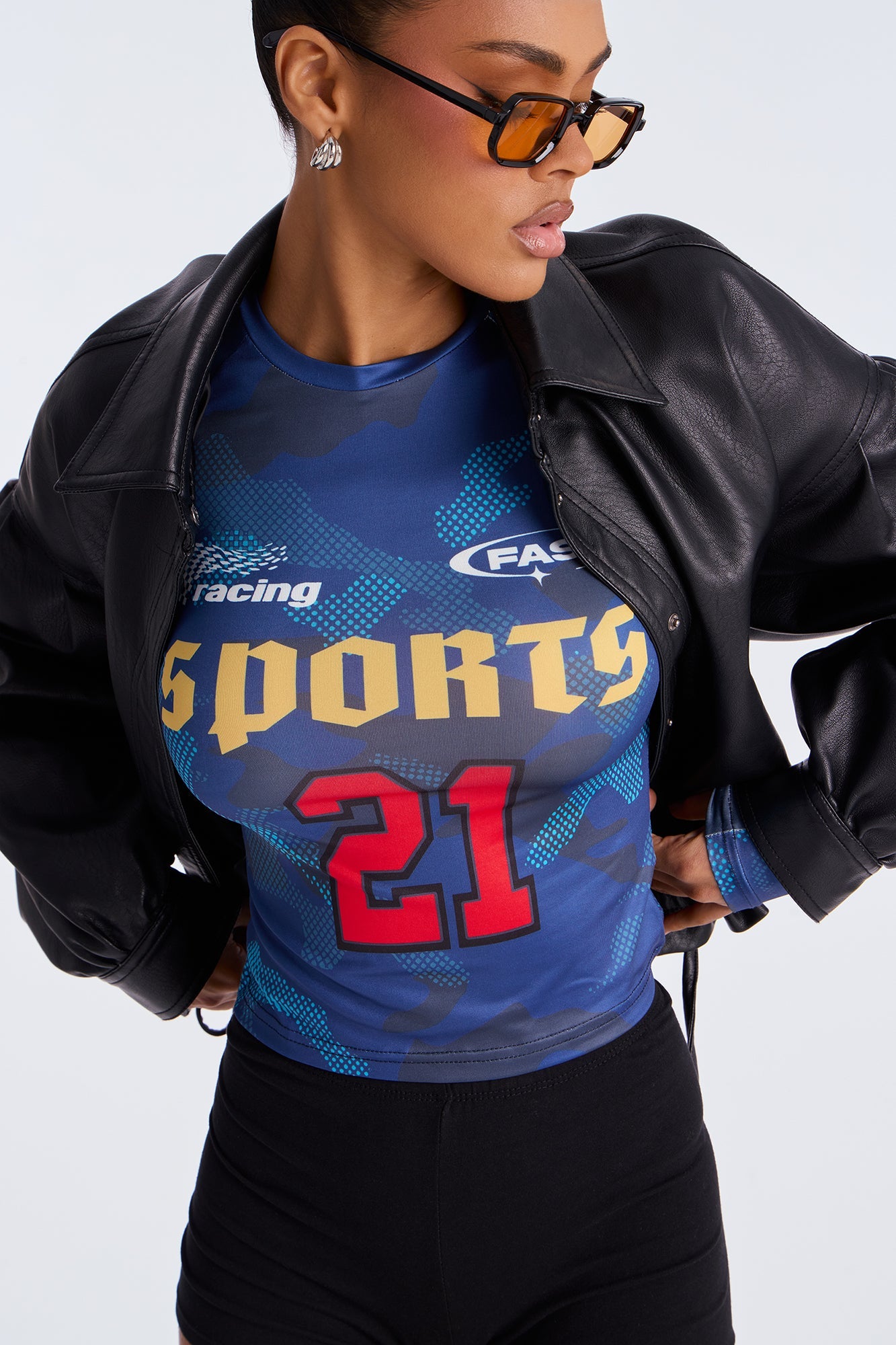 Sports 21 Long Sleeve Baby Tee - Blue