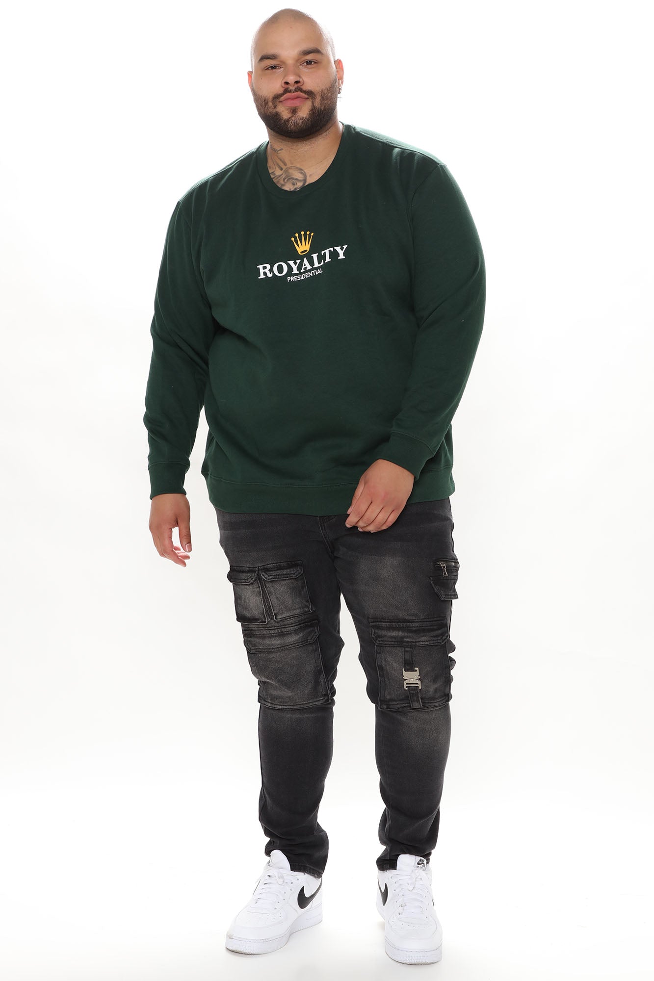 Cargo Pocket Slim Taper Jeans - Black