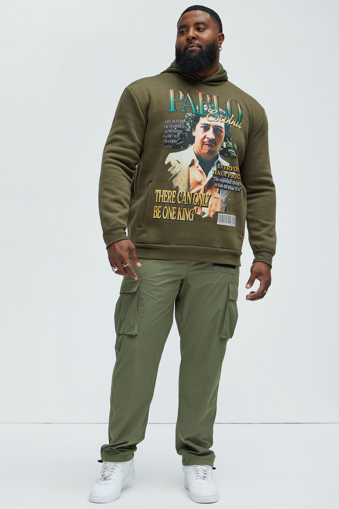 El Patron Pablo Escobar Hoodie - Olive