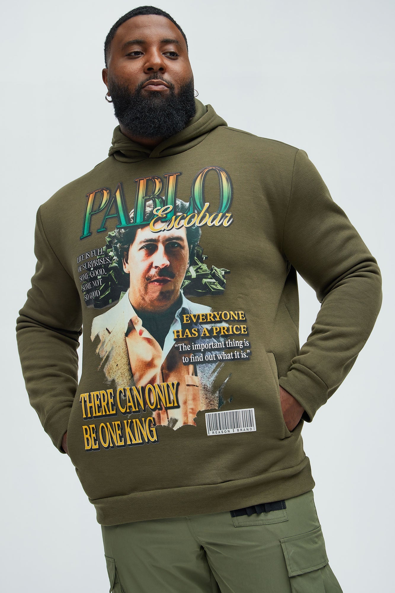 El Patron Pablo Escobar Hoodie - Olive