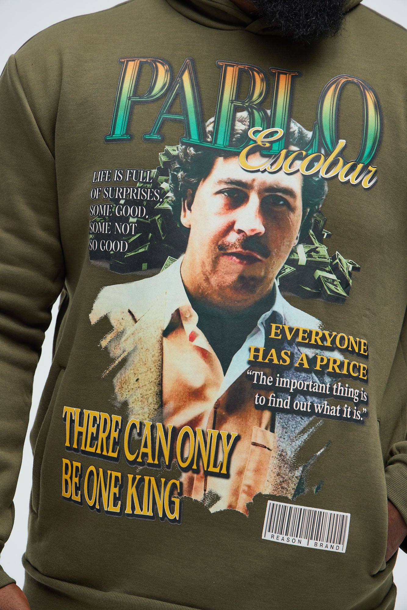 El Patron Pablo Escobar Hoodie - Olive