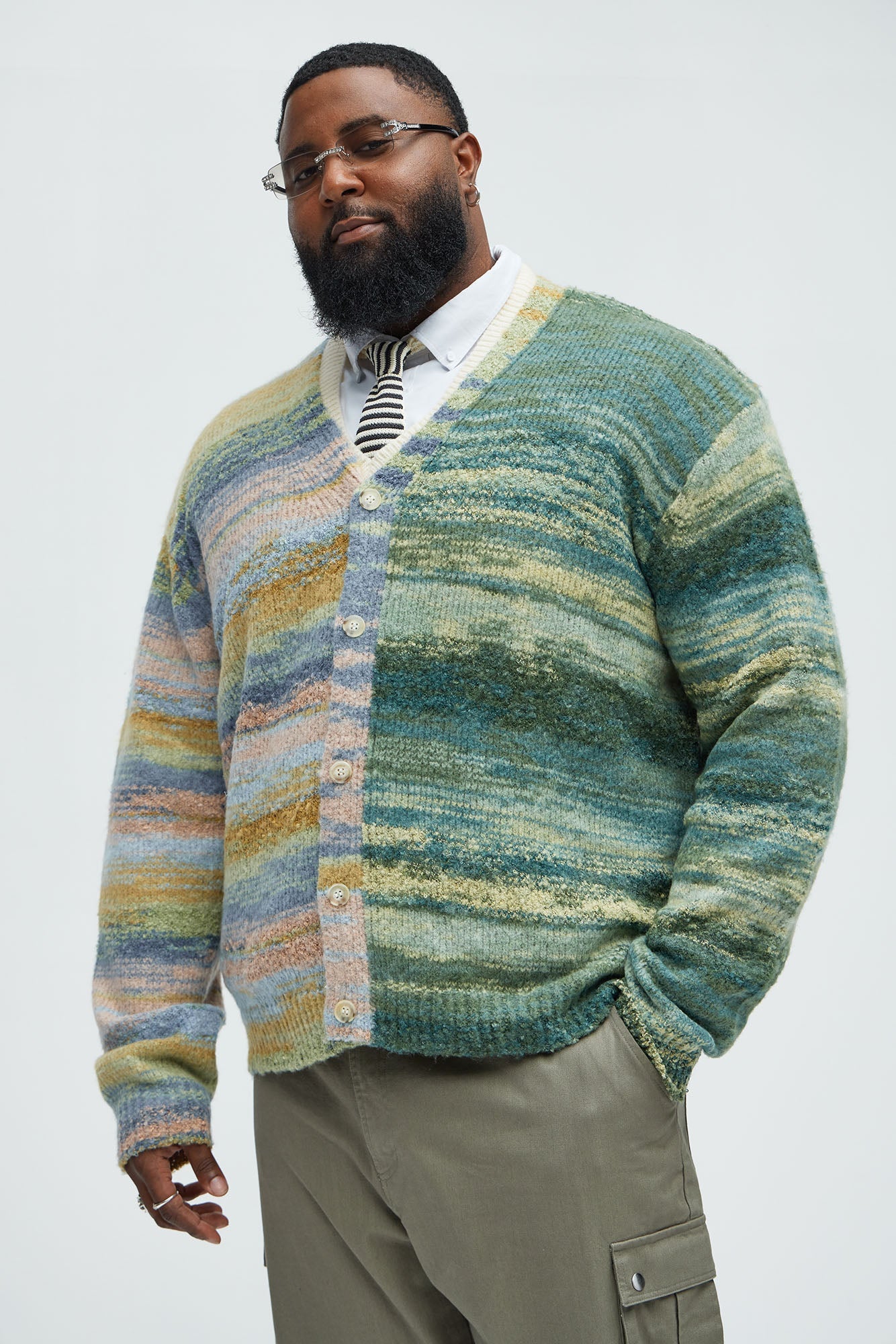 Cameroonian Textured Cardigan - Multi Color