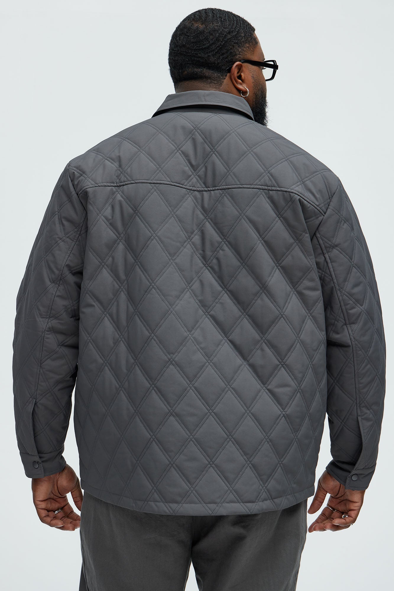 Auburn Quilted Shirt Jacket - Charcoal