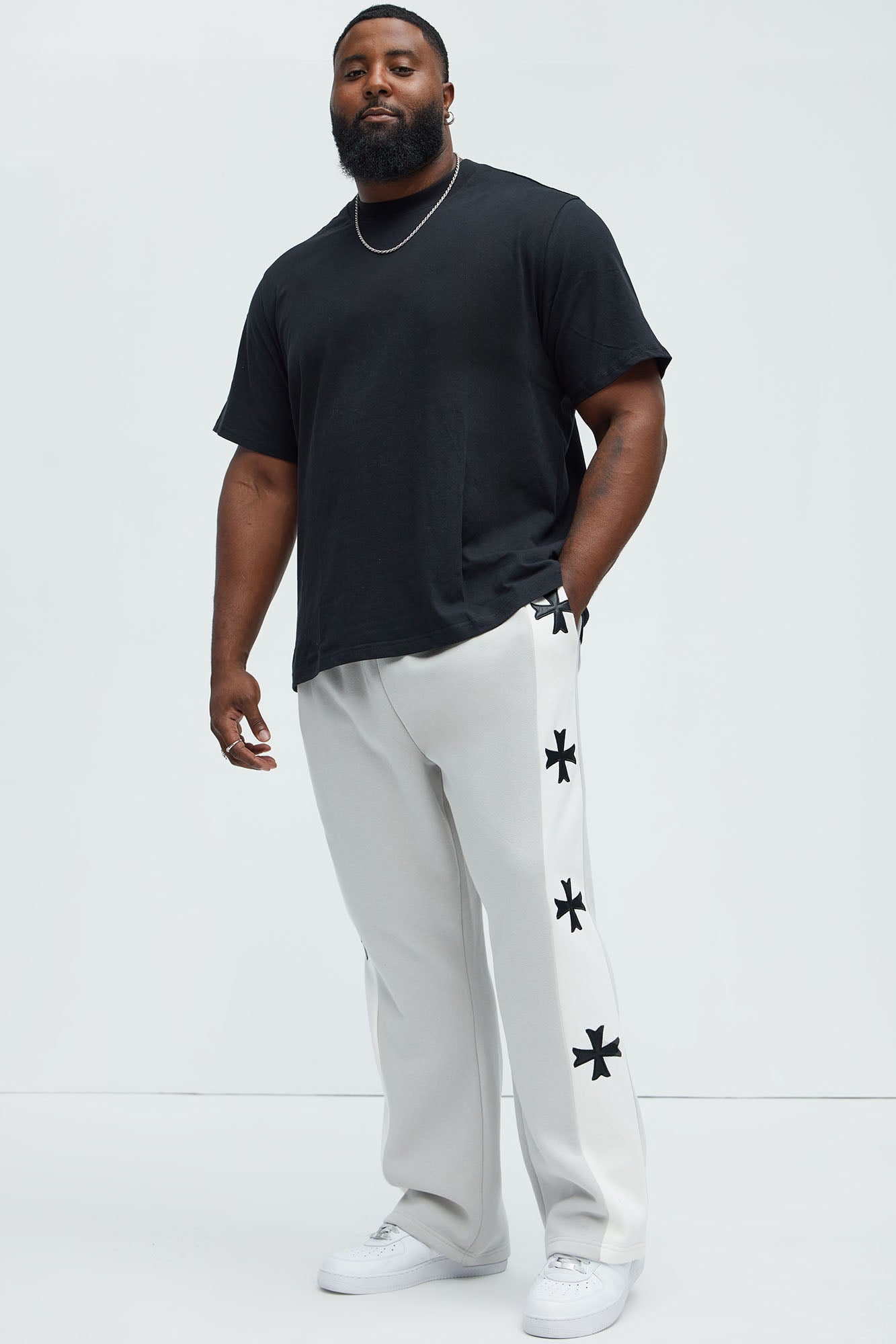 Desmond Straight Sweatpants - Grey/combo