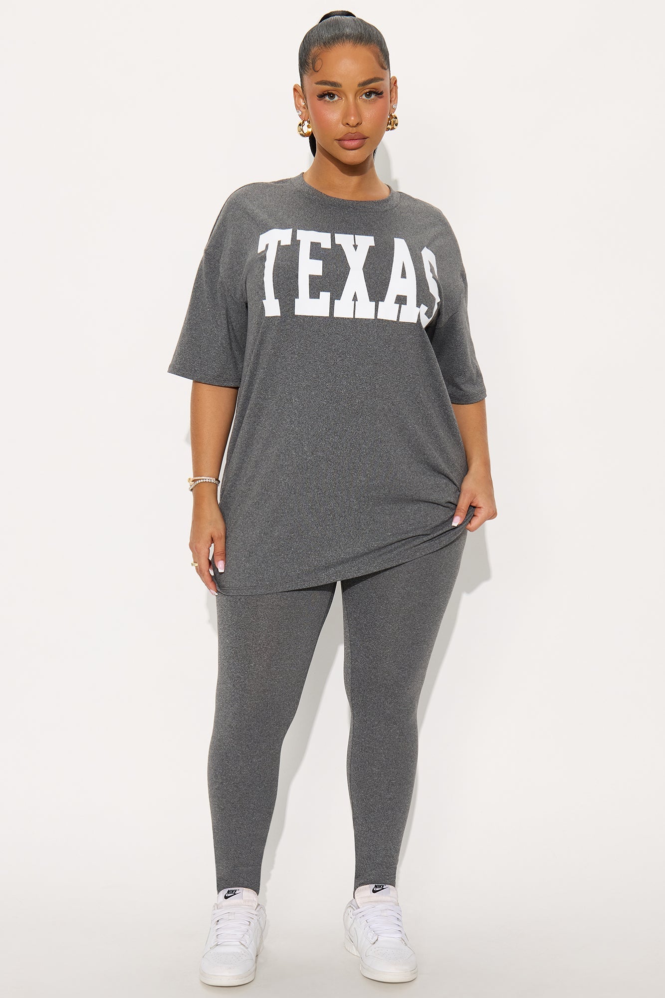 Texas Vibe Legging Pant Set - Grey