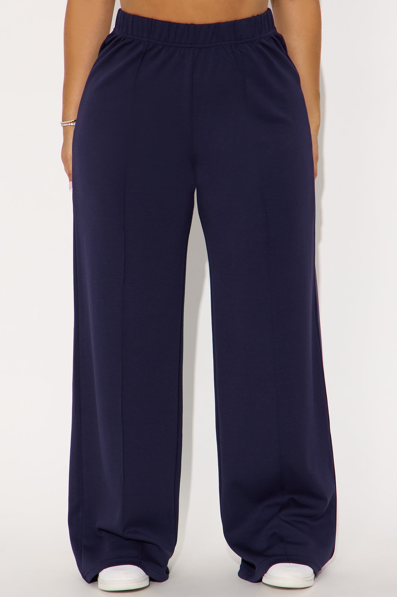 Stephanie Ultra Soft Wide Leg Sweatpant - Navy
