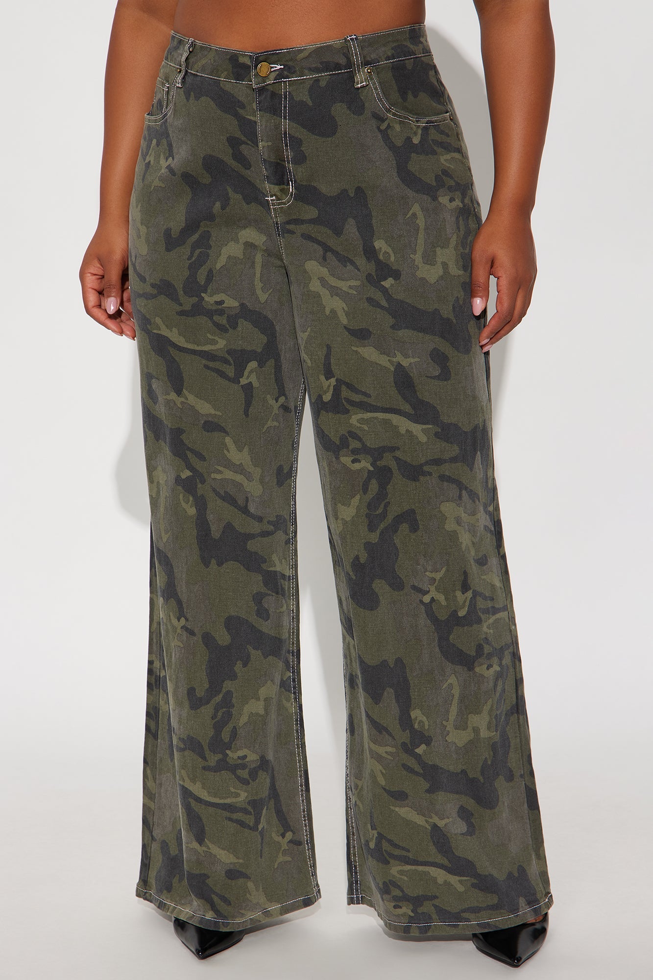 Willow Camo Wide Leg Pant 33″ - Camouflage