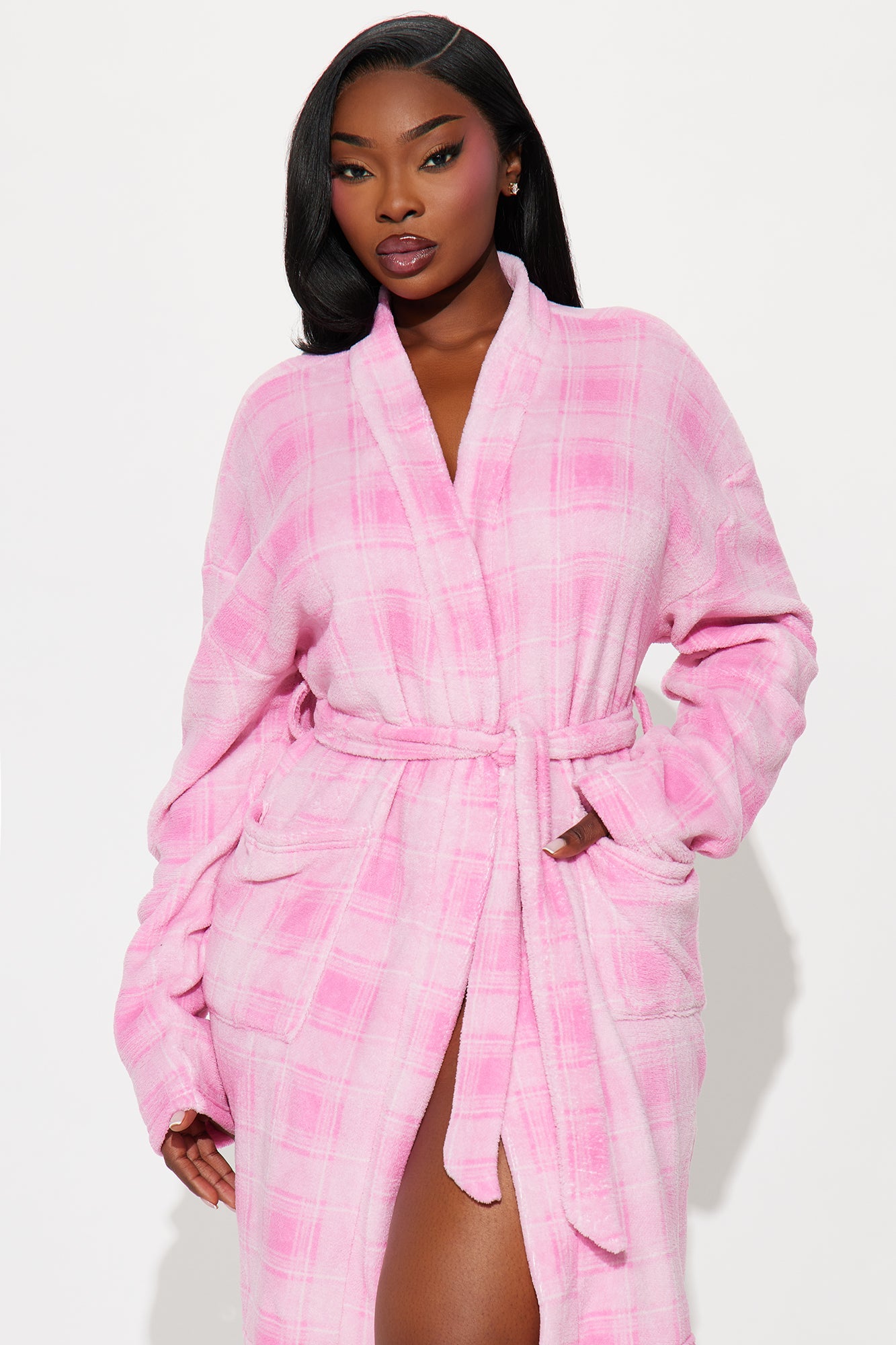 Warm Hugs Plush PJ Robe - Pink