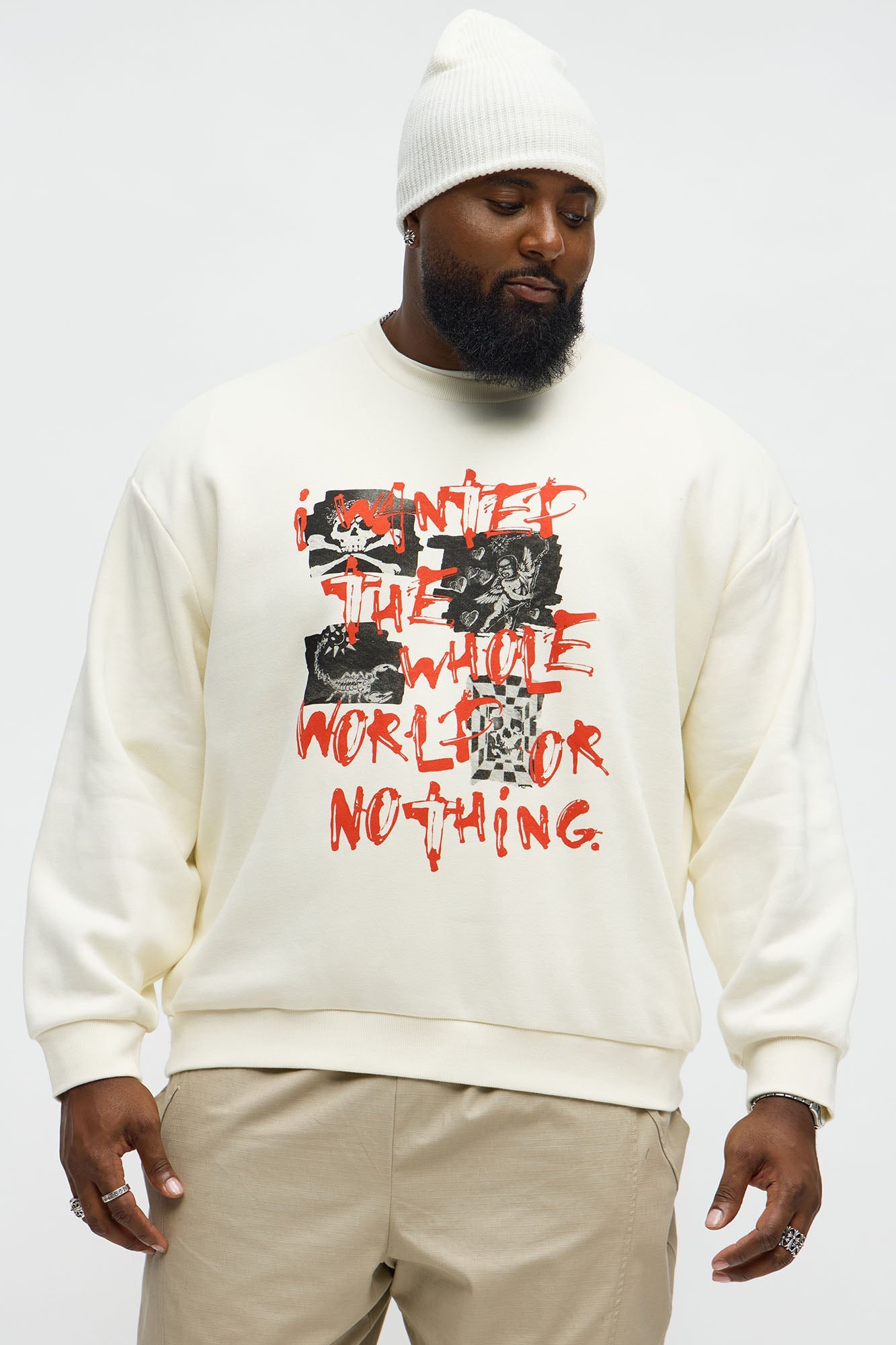 I Wanted The World Crewneck Sweatshirt - Cream