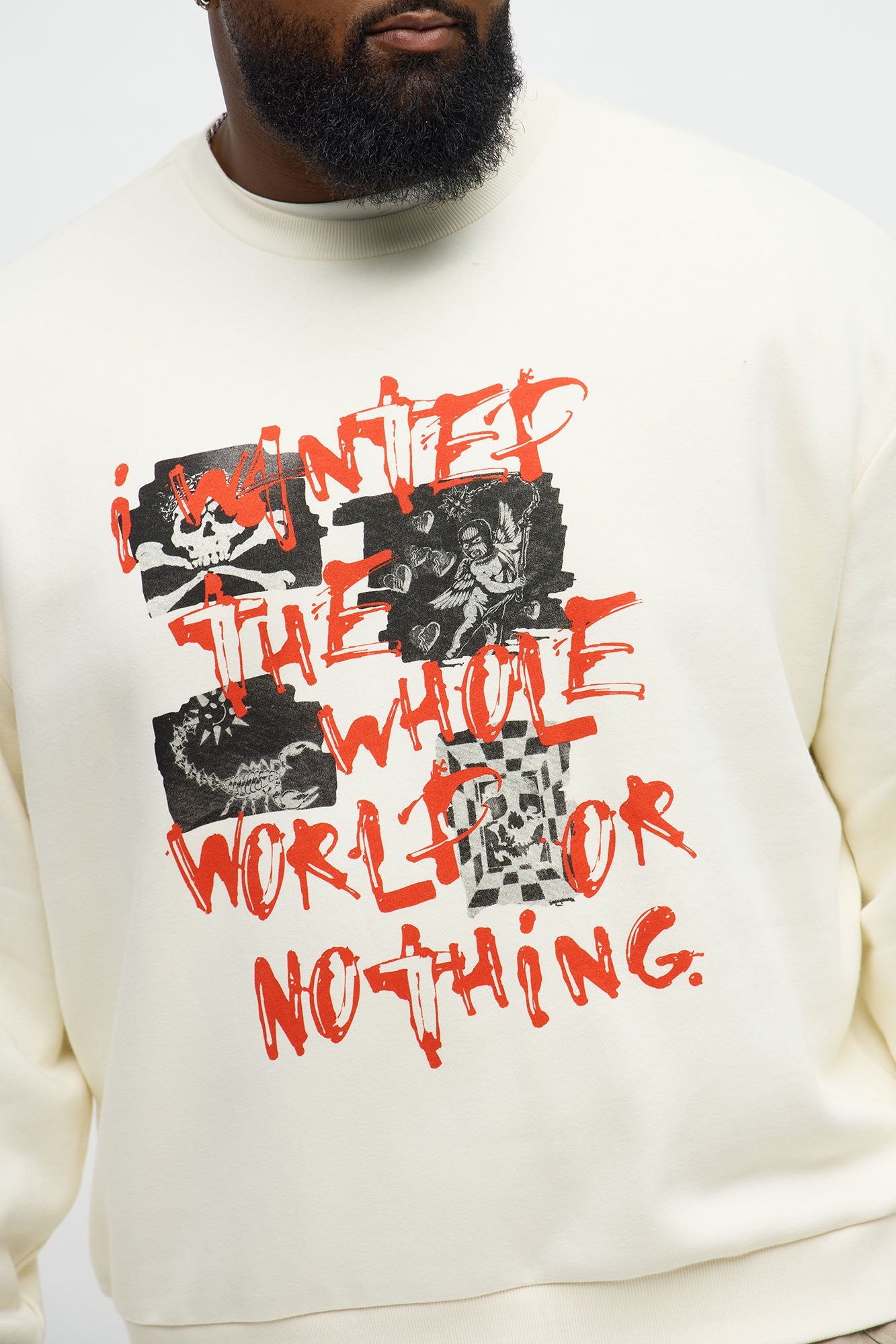 I Wanted The World Crewneck Sweatshirt - Cream