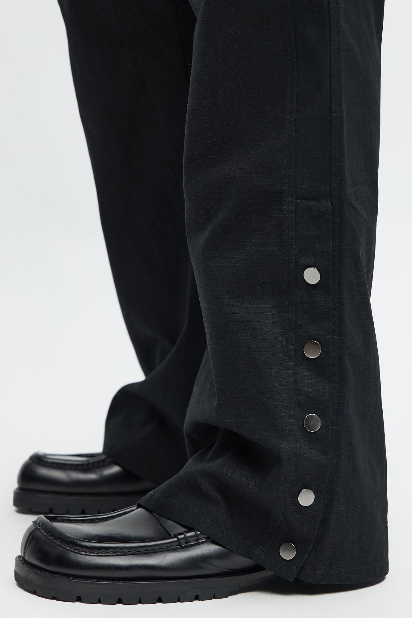 Slim Comeback Ripstop Side Snap Buttons - Black