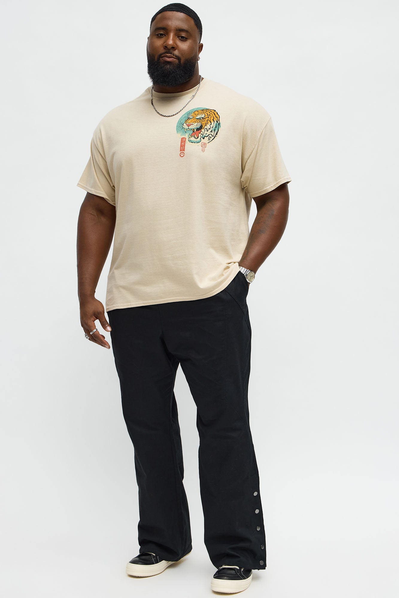 Tiger Style Short Sleeve Tee - Sand