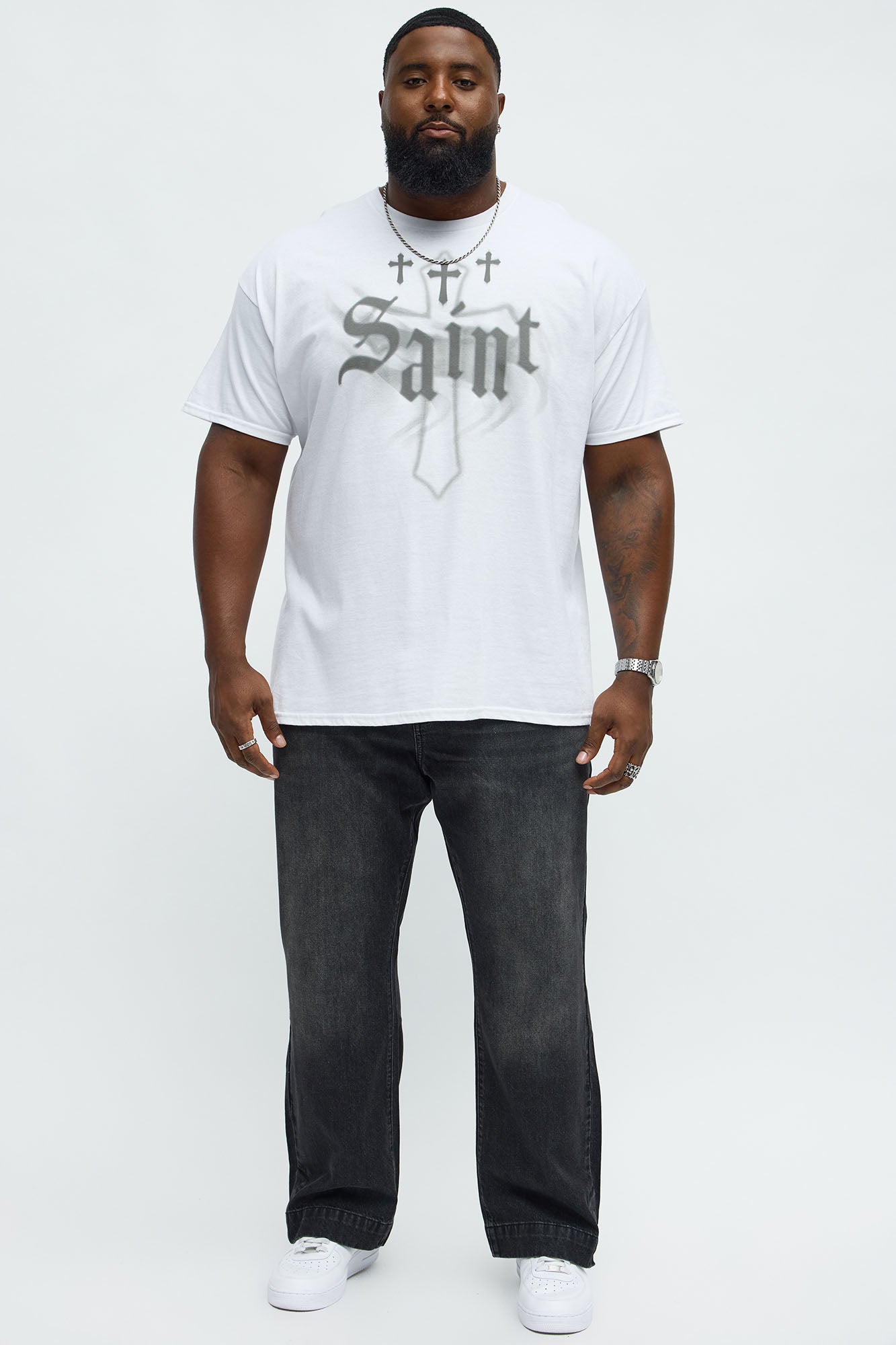 Straight Flare Snapped In Jean - Black Wash