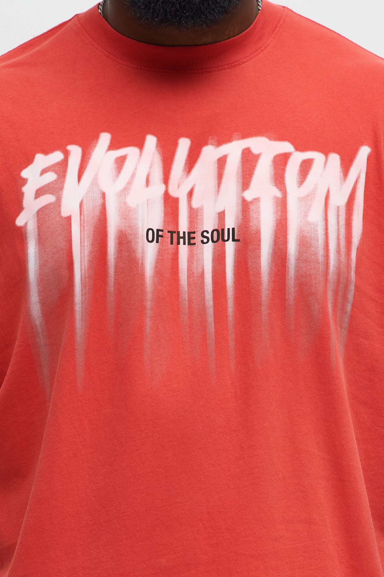 Evolution Of The Soul Oversized Short Sleeve Tee - Red