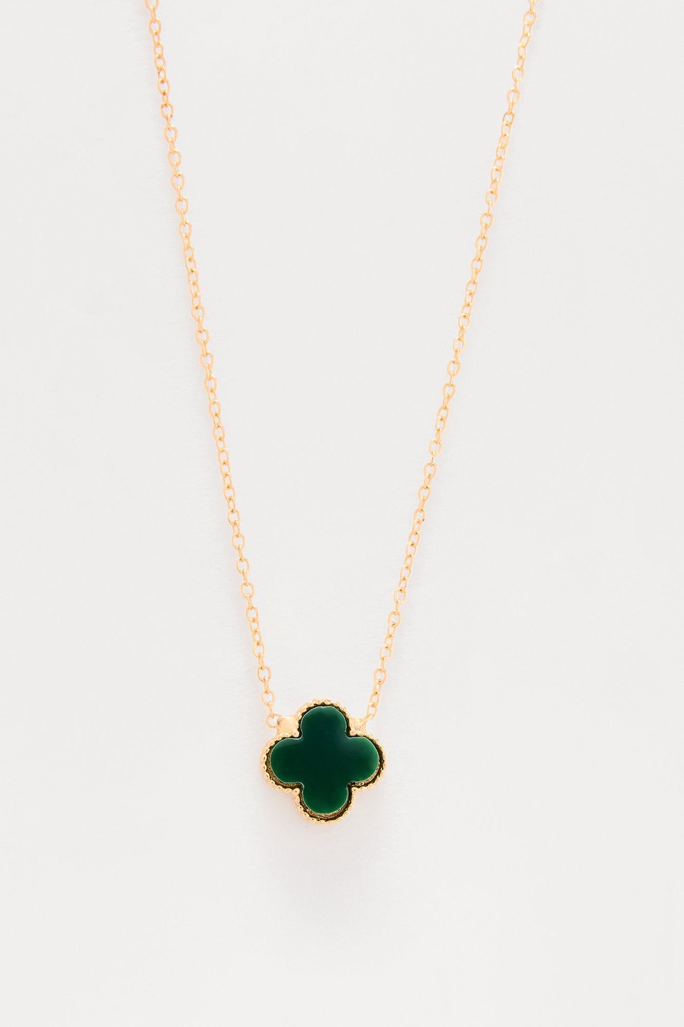 Baby Flower Necklace - Gold/Green
