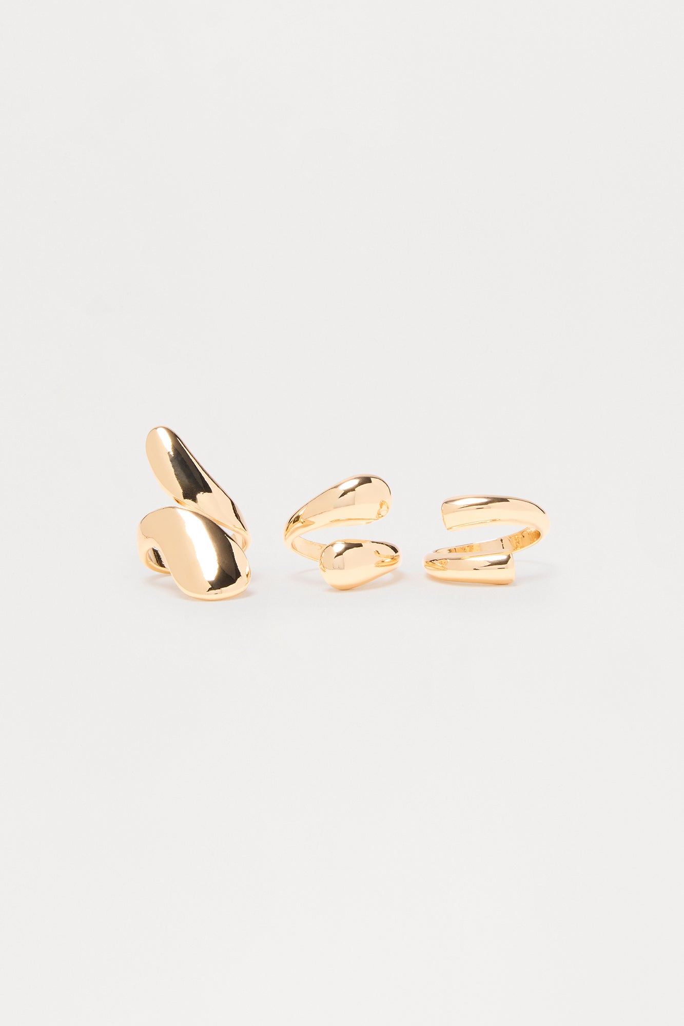 Wonder 3 Piece Ring Set - Gold