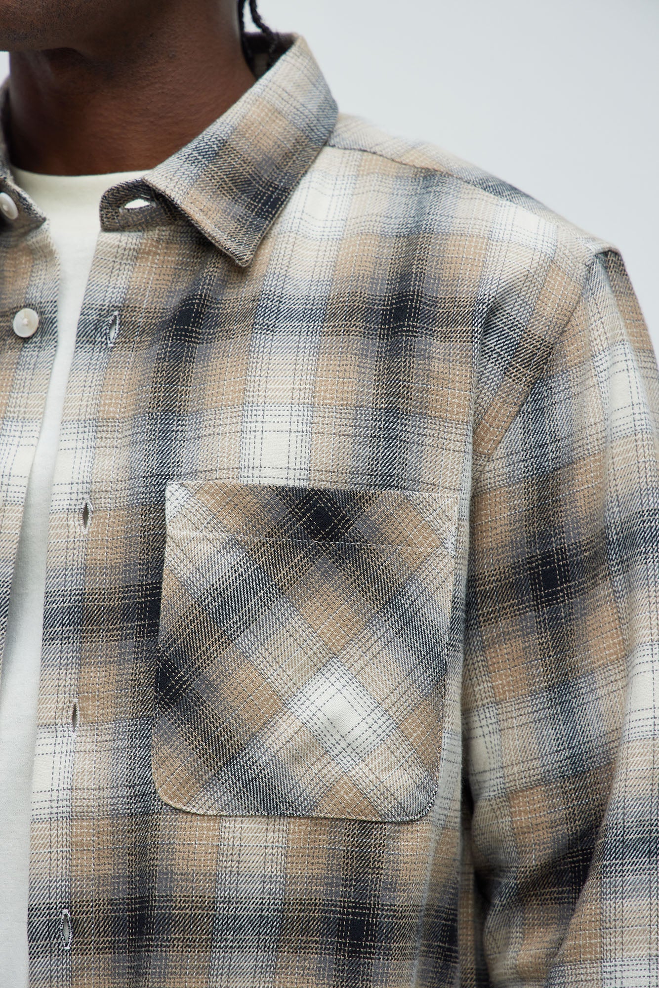 Dighton Plaid Shirt - Taupe/combo