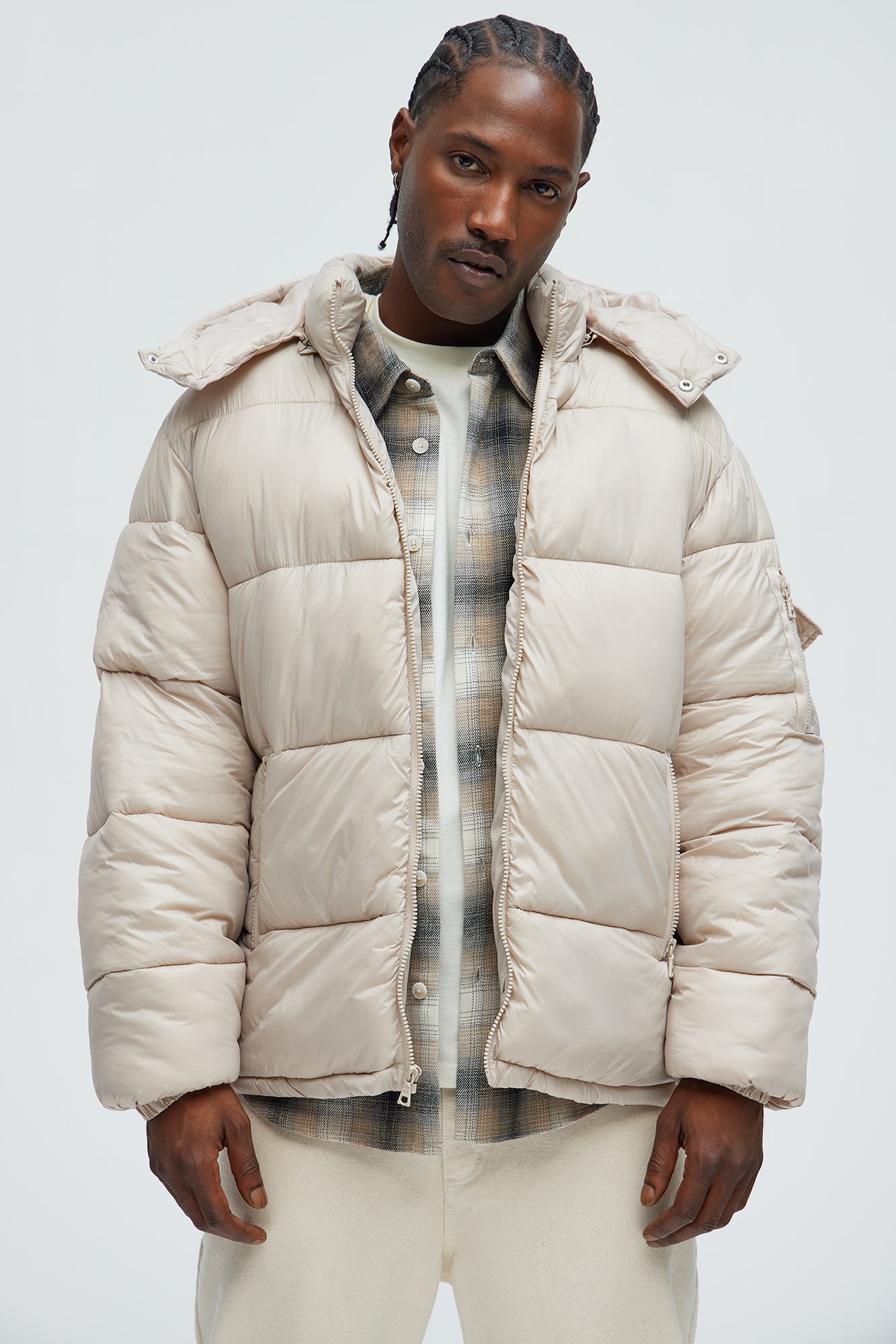 Nixer Puffer Jacket - Tan