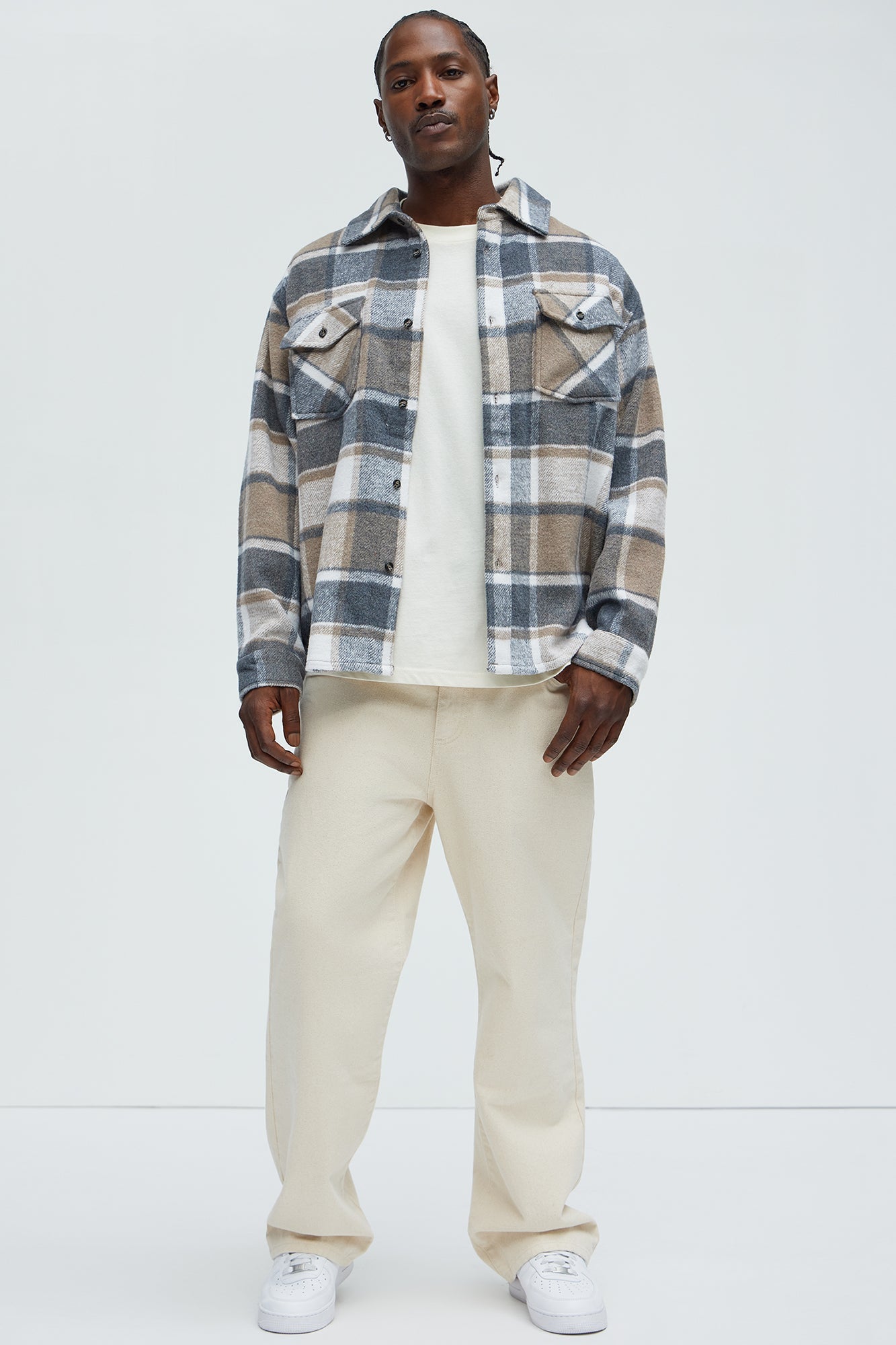 Wanted Plaid Shacket - Tan/Multi