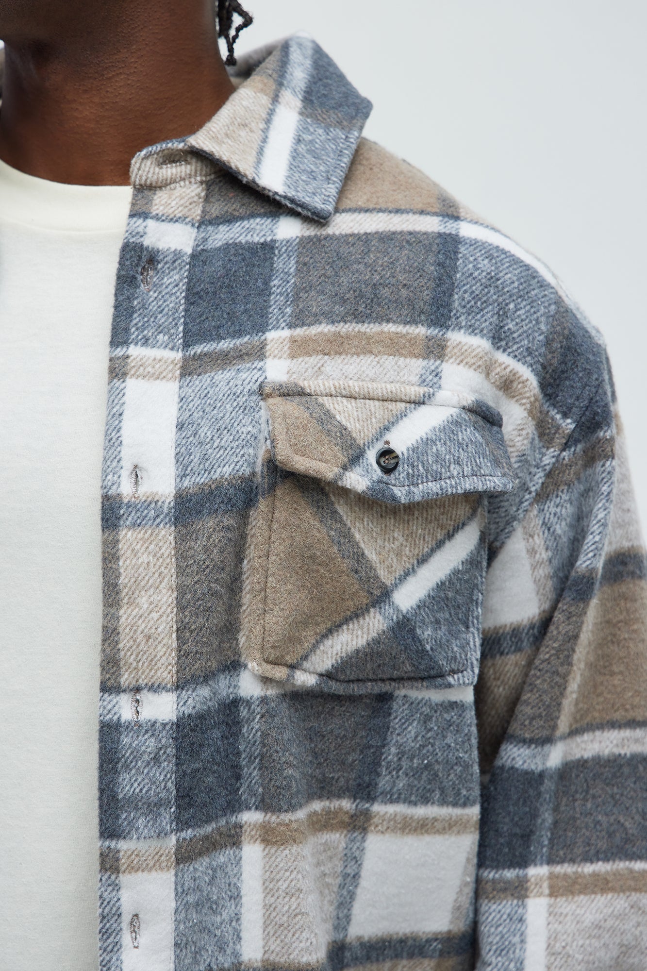 Wanted Plaid Shacket - Tan/Multi