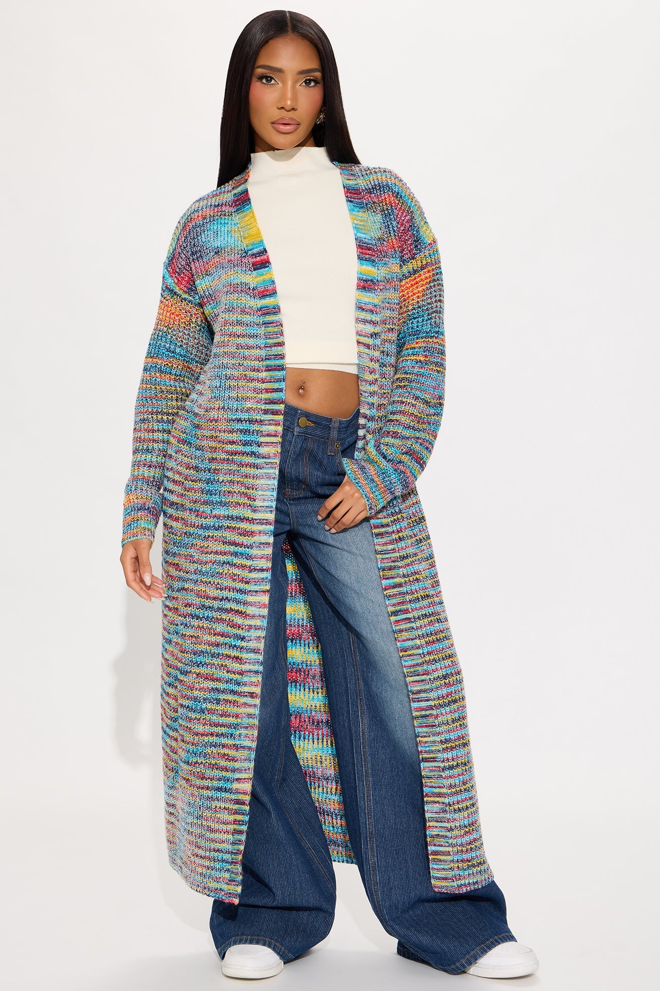 Love You Most Space Dye Cardigan - Multi Color