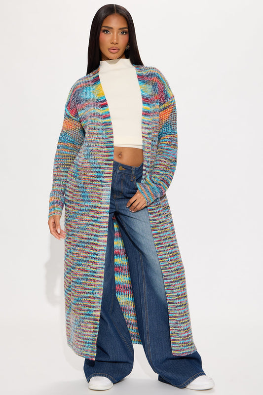 Love You Most Space Dye Cardigan - Multi Color