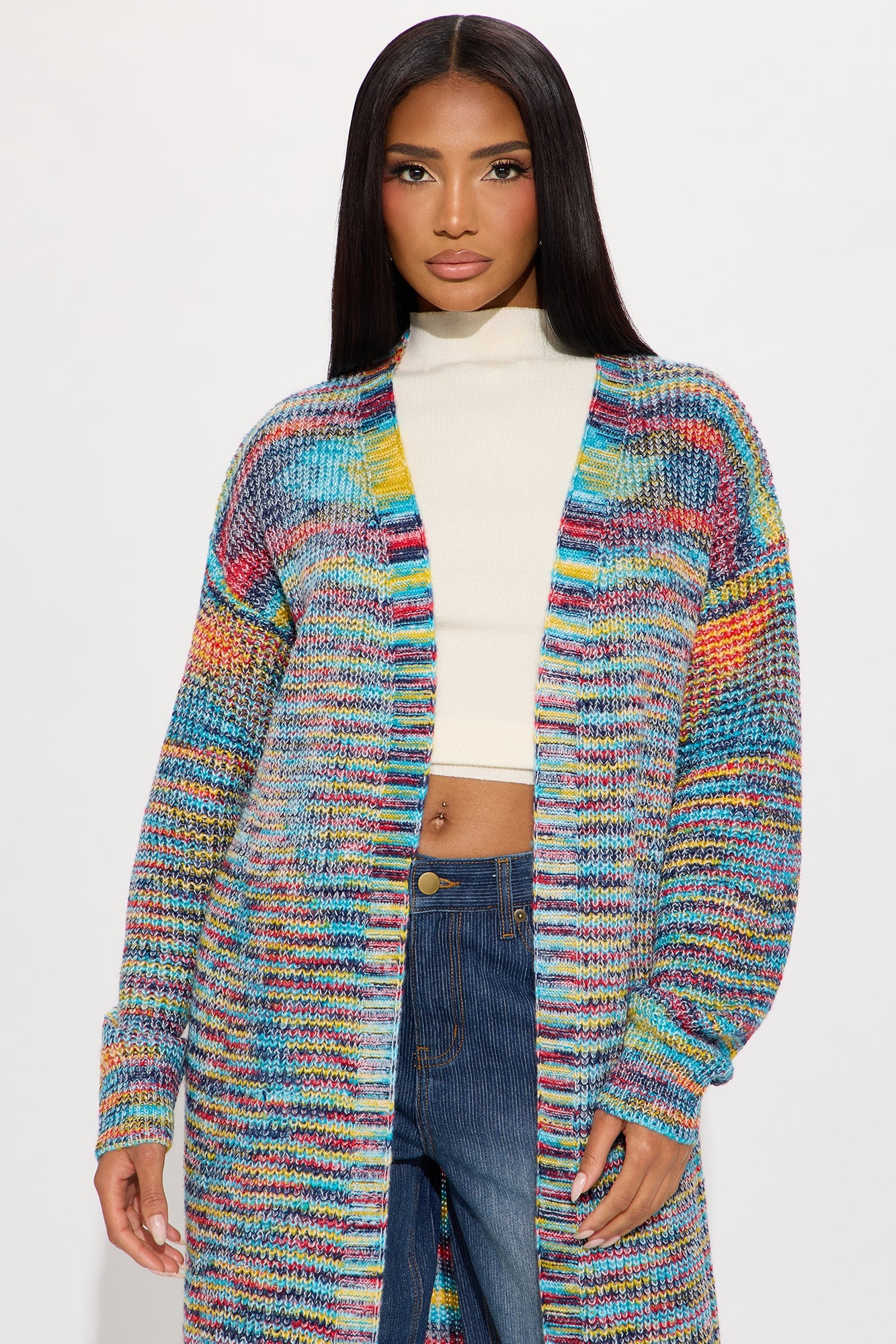Love You Most Space Dye Cardigan - Multi Color