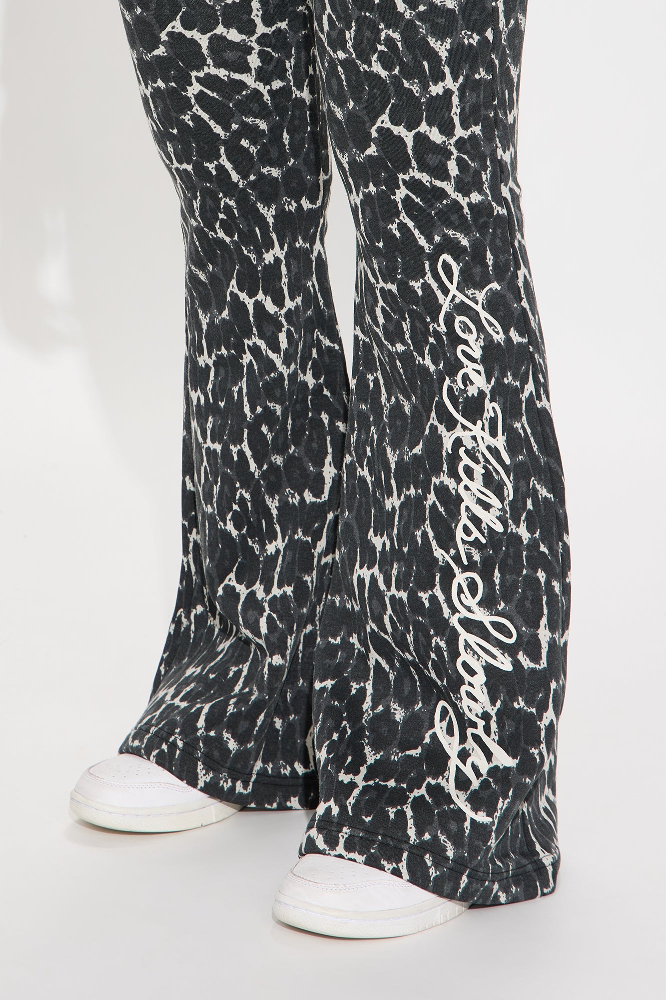 Ed Hardy Leopard Devil Flare Leg Pant - Black
