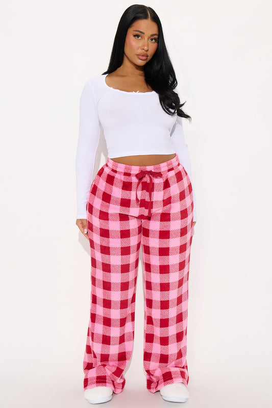 Cozy Moments Plush PJ Pants - Pink