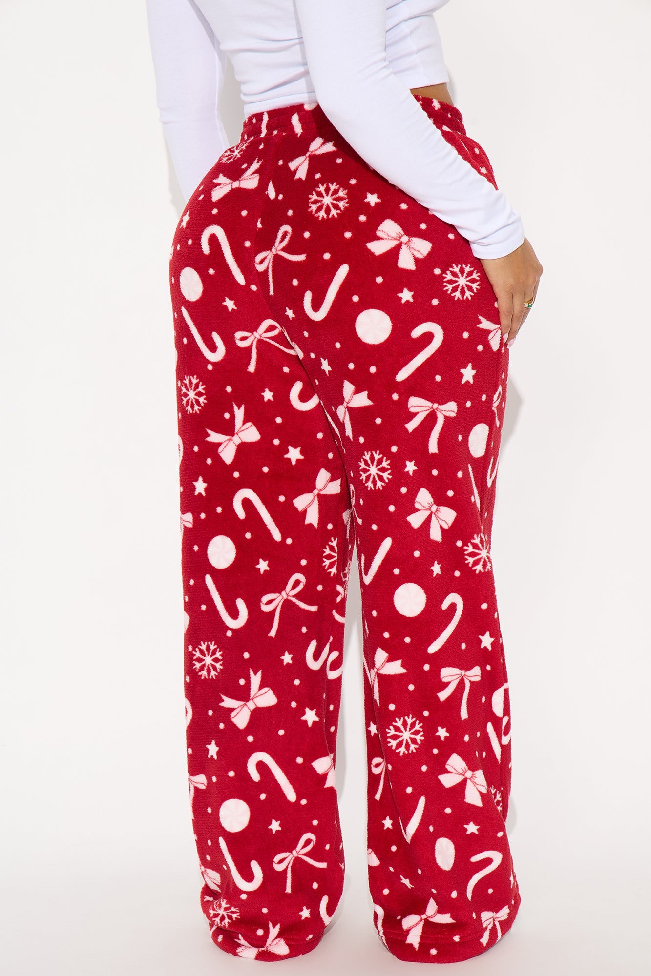 Tis The Season Plush PJ Pants - Burgundy