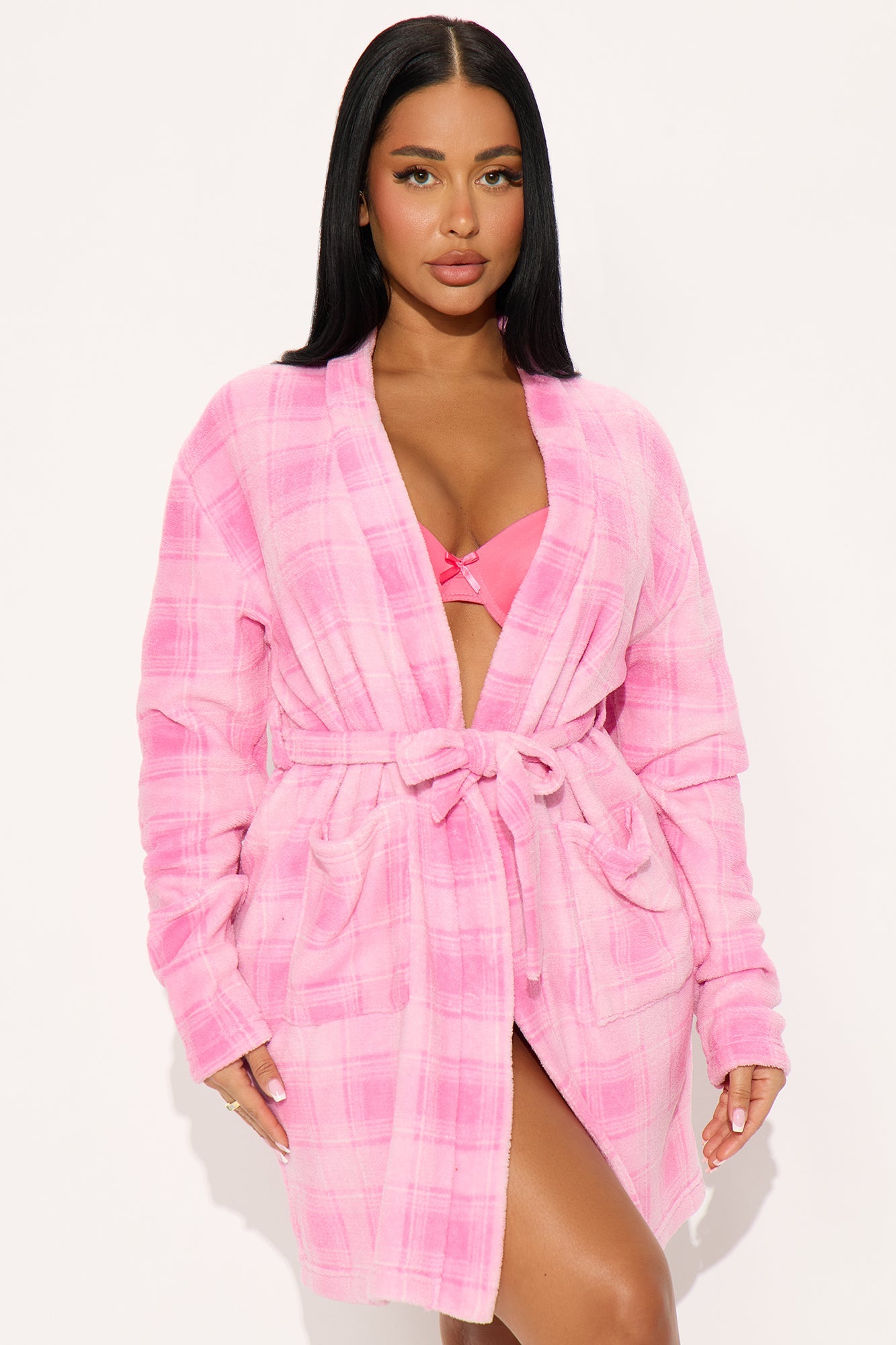 Warm Hugs Plush PJ Robe - Pink