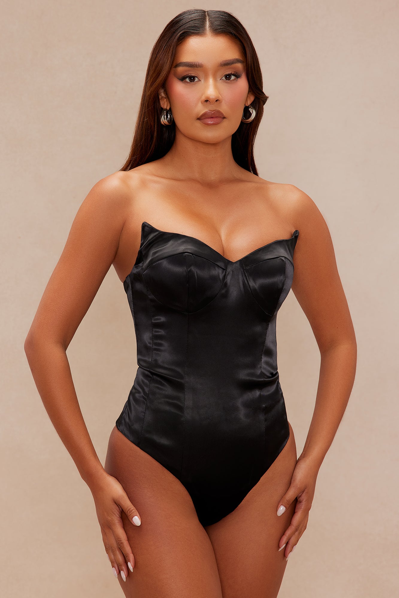 Daring Sparkle Embellished Gown - Black