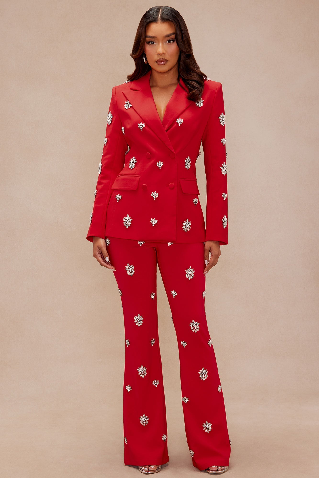 Verona Embellished Jacket - Red