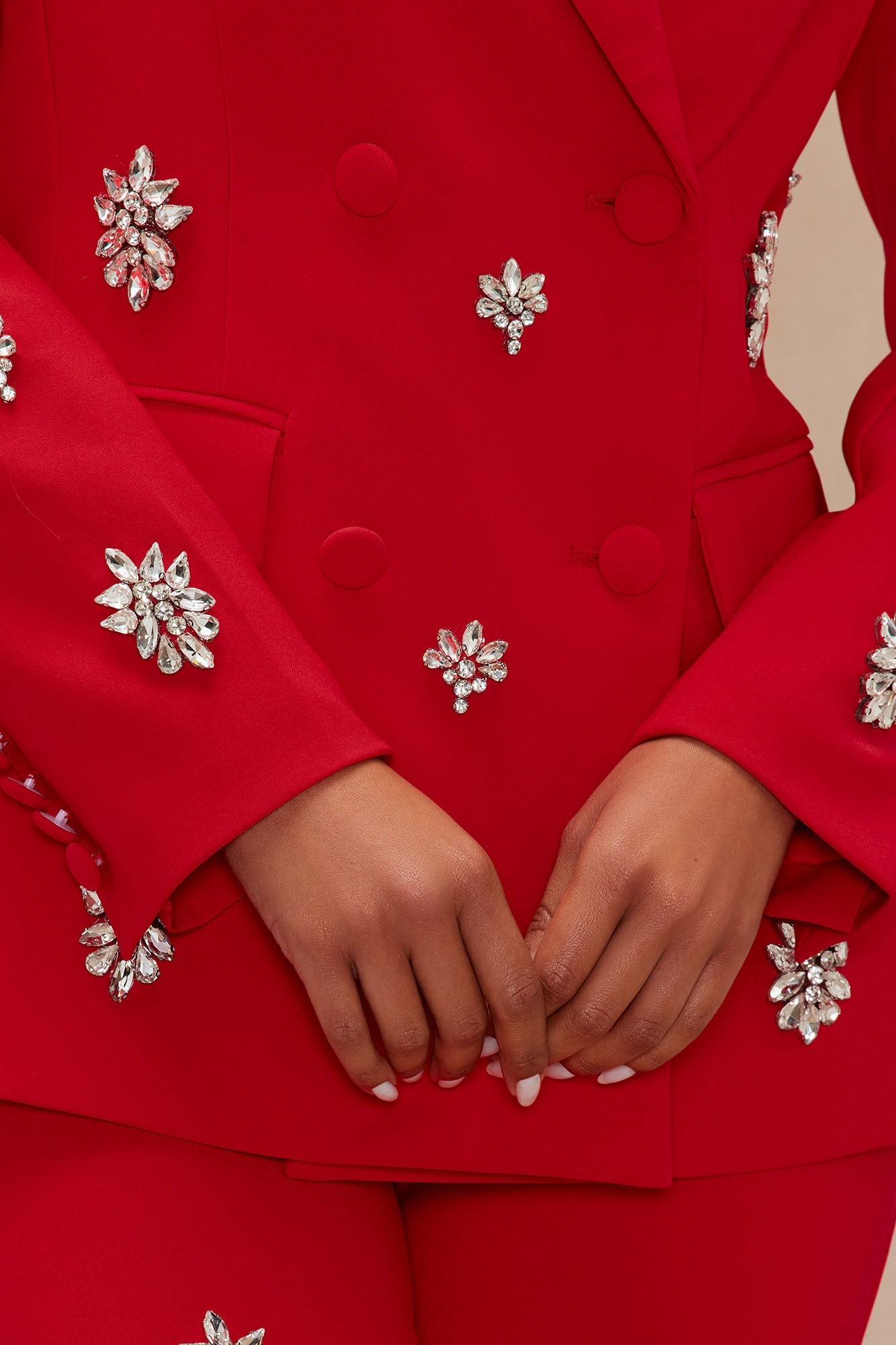 Verona Embellished Jacket - Red