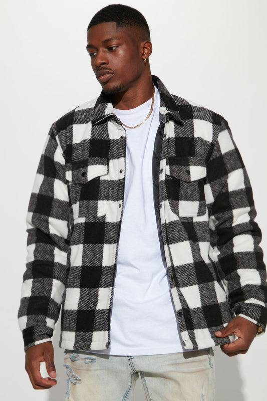 Lumber Flannel Shacket - Black/combo