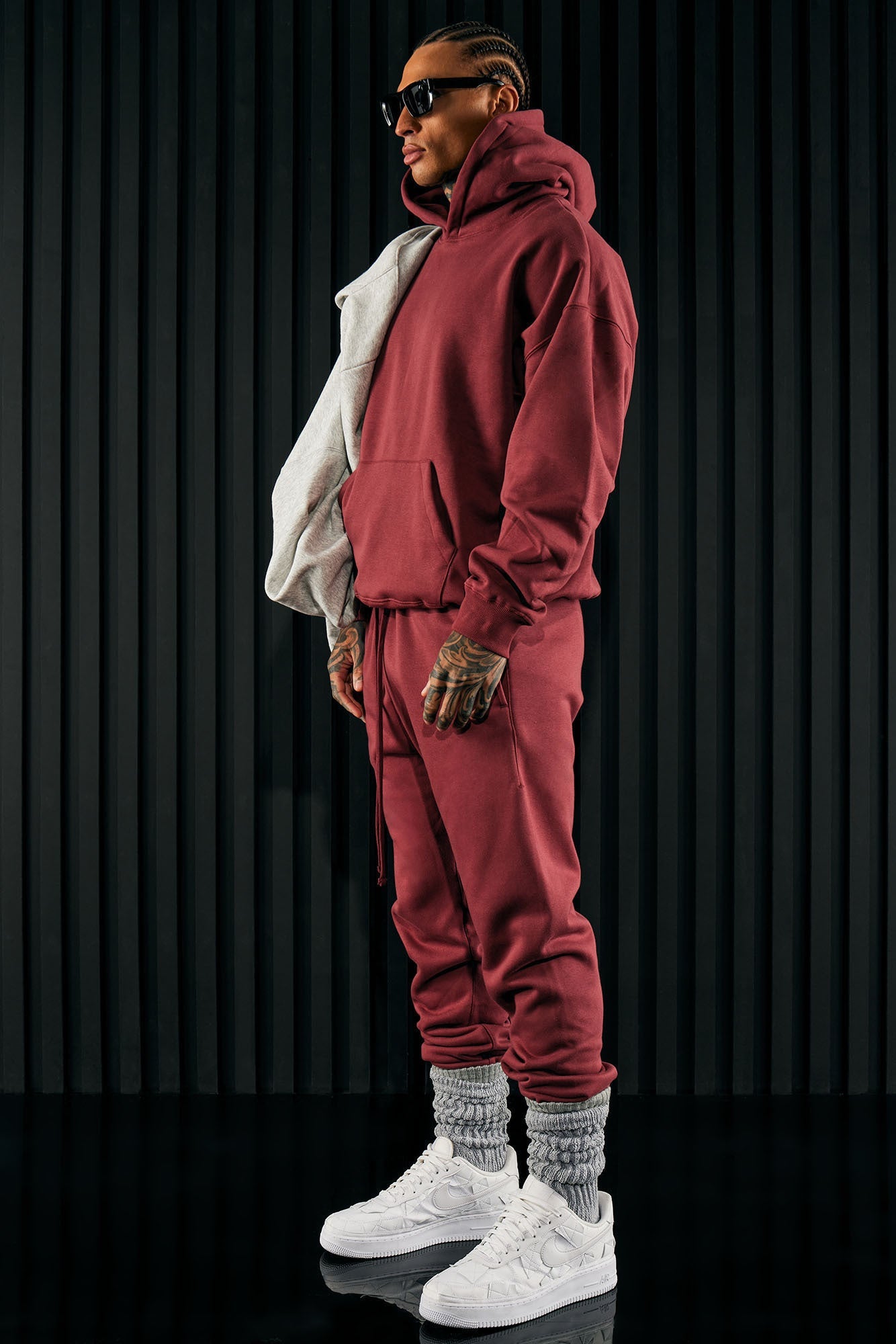 Tyson Heavyweight Sweat Jogger - Burgundy