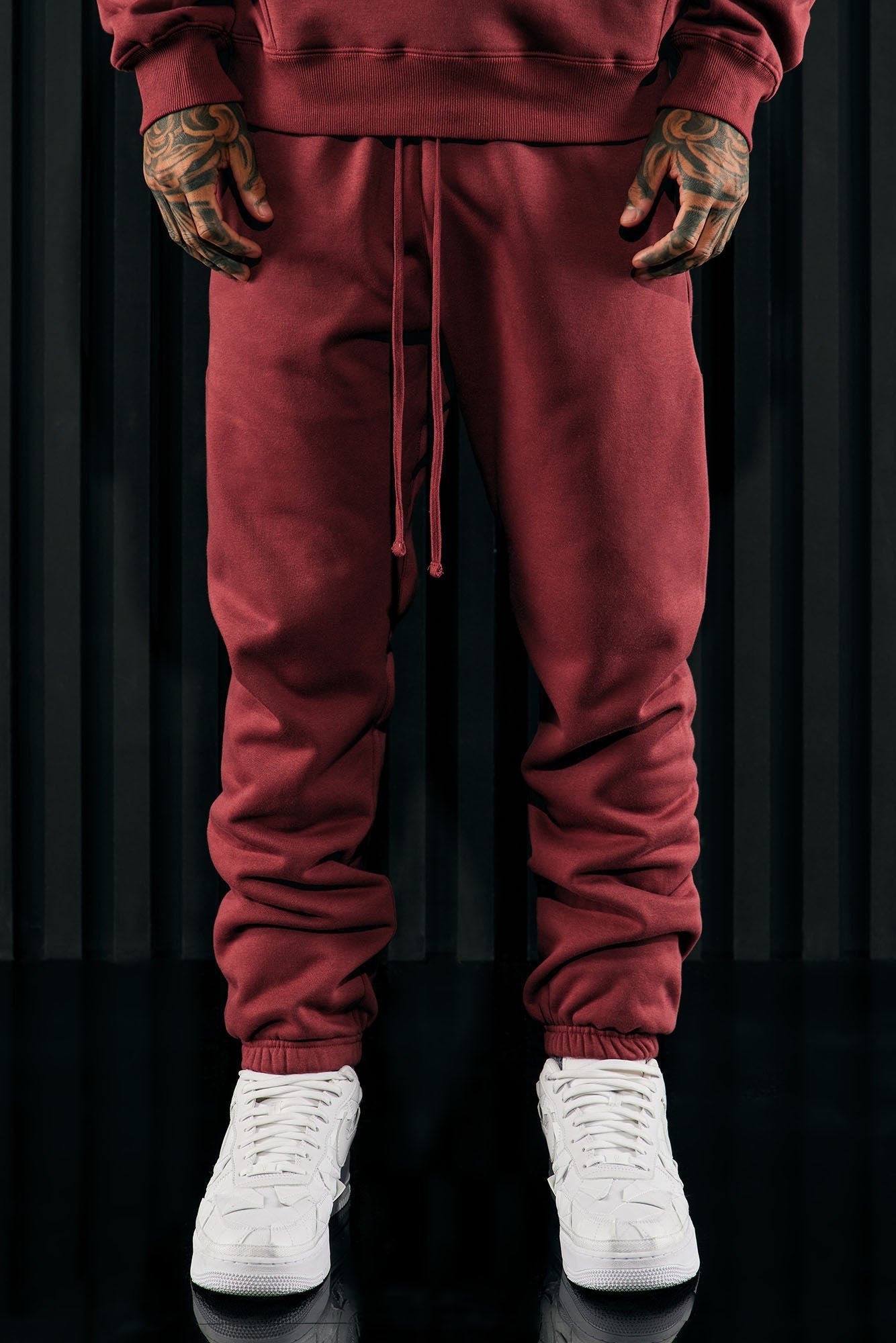 Tyson Heavyweight Sweat Jogger - Burgundy