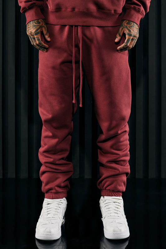Tyson Heavyweight Sweat Jogger - Burgundy