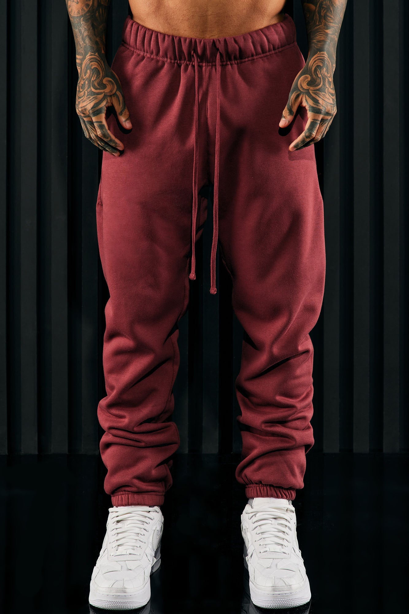 Tyson Heavyweight Sweat Jogger - Burgundy
